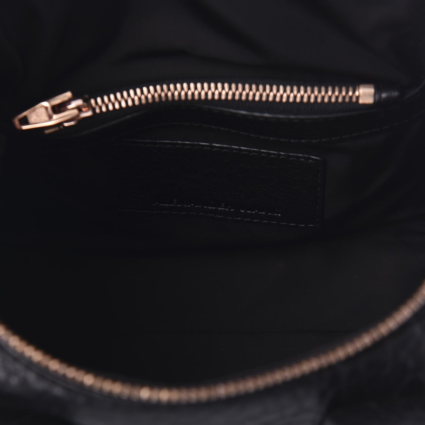 Pebbled Lambskin Mini Rockie Black Rose Gold Hardware