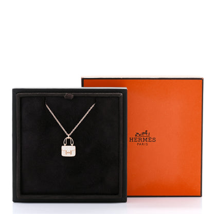 Hermes 18K Rose Gold Diamond Constance Amulettes Pendant Necklace 6 of 6