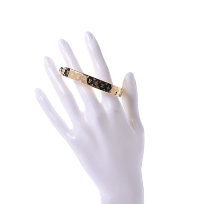 Louis Vuitton Brass Monogram Nanogram Cuff M Gold 2 of 6