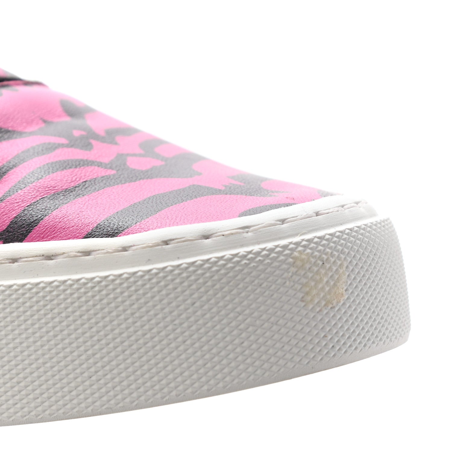Saint Laurent Nappa Zebra Venice Sneakers 39.5 Fuchsia Black 7 of 9