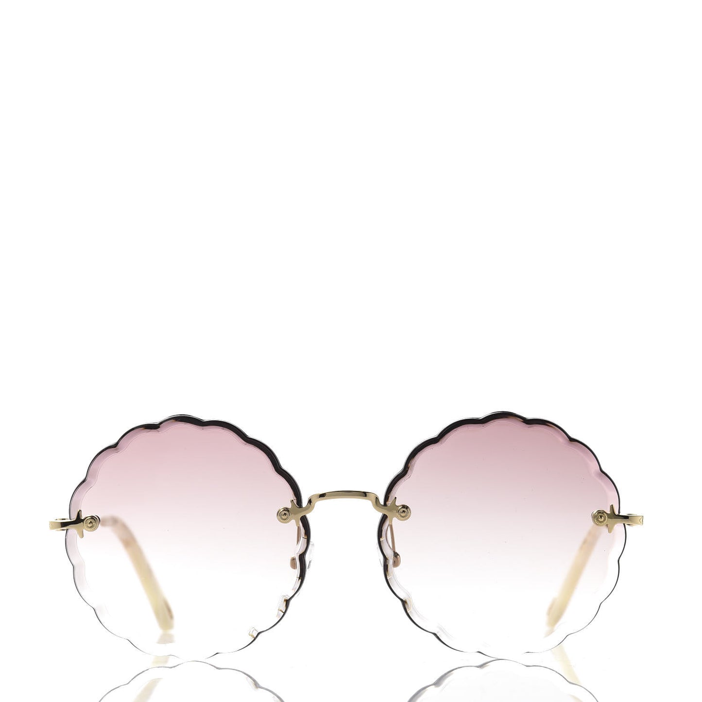 Rosie Bevelled Round Sunglasses CE142S Gold Gradient Coral