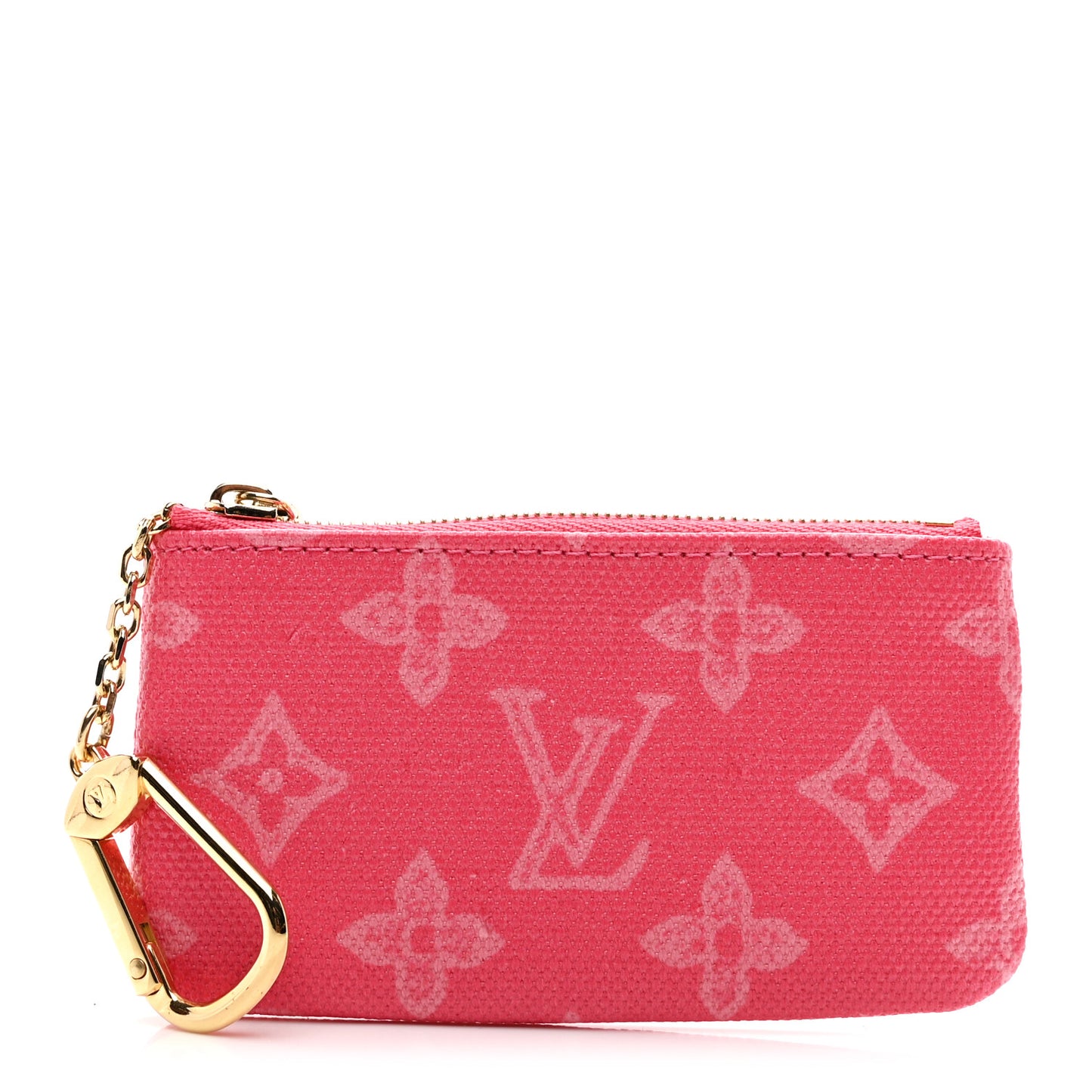 Monogram Origine Lin Key Pouch Rose Ruban