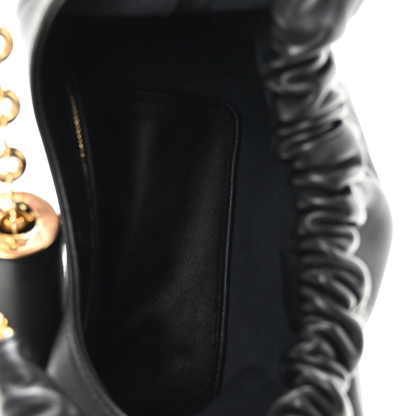 Buttery Nappa Lambskin Mini Squeeze Bag Black