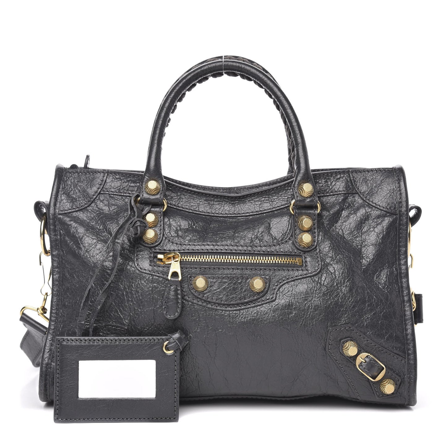 Agneau Giant 12 Gold Hardware S City Gris Fossile