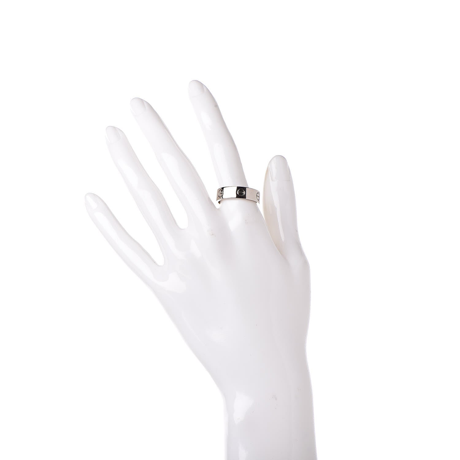 Cartier 18K White Gold 5.5mm LOVE Ring 59 8.75 2 of 4