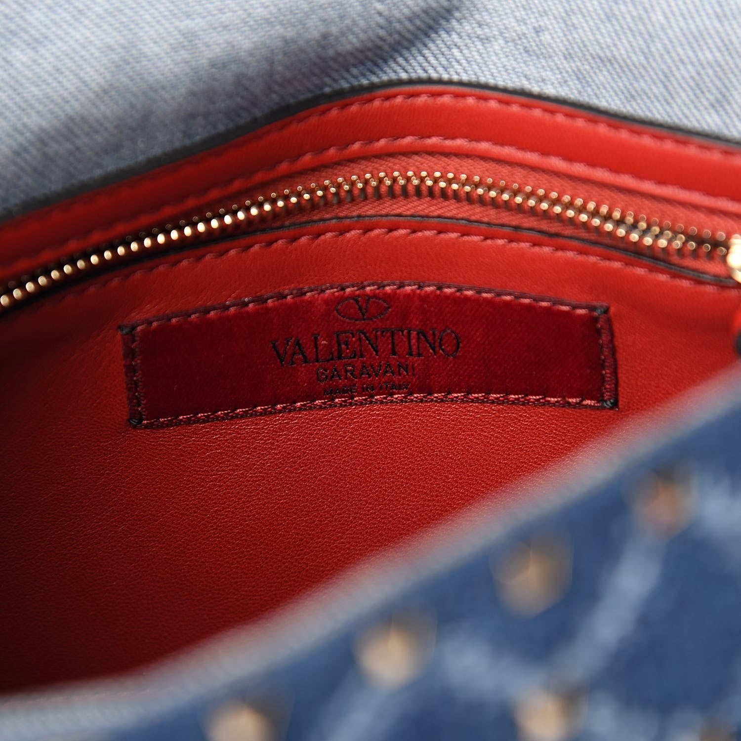 Valentino Garavani Denim Medium Rockstud Spike Shoulder Bag Denim 6 of 9