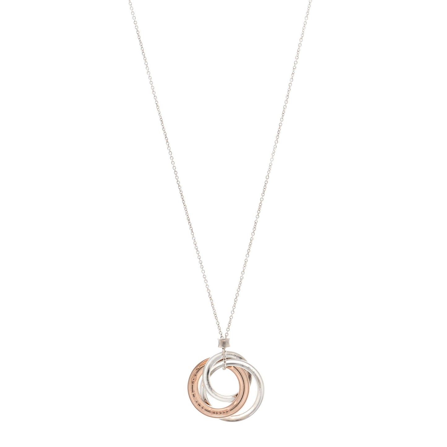 Sterling Silver Rubedo 1837 Circles Pendant Necklace