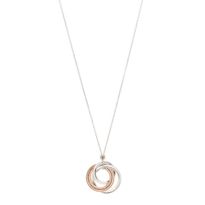 Tiffany Sterling Silver Rubedo 1837 Circles Pendant Necklace 1 of 5