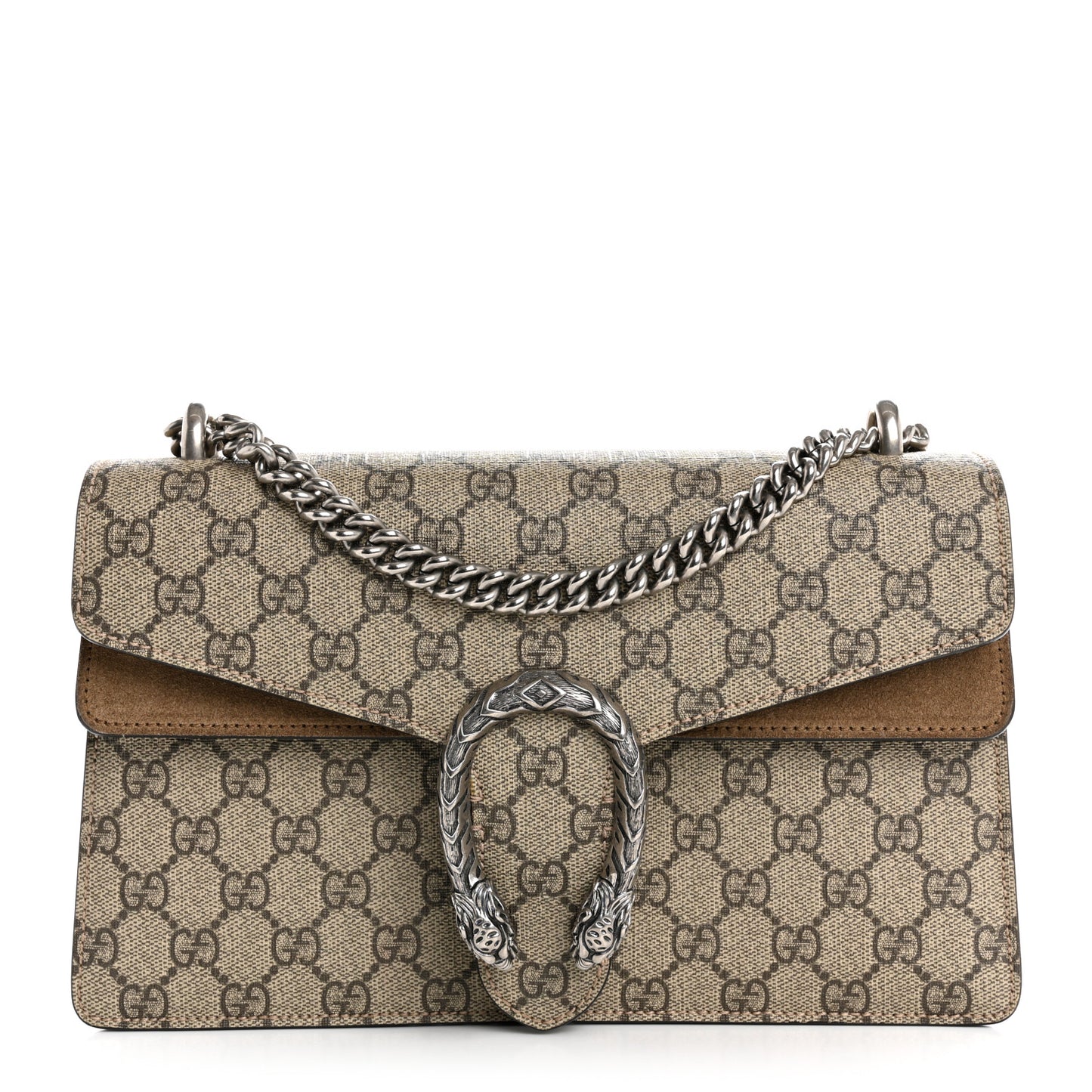 GG Supreme Monogram Small Dionysus Shoulder Bag Taupe