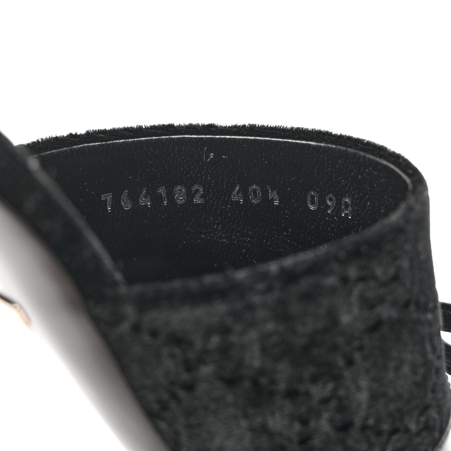 Gucci New Velvet Ashmir Regent Calfskin GG Monogram Square Toe Bow 45mm Slide Sandals 40.5 Black 7 of 9