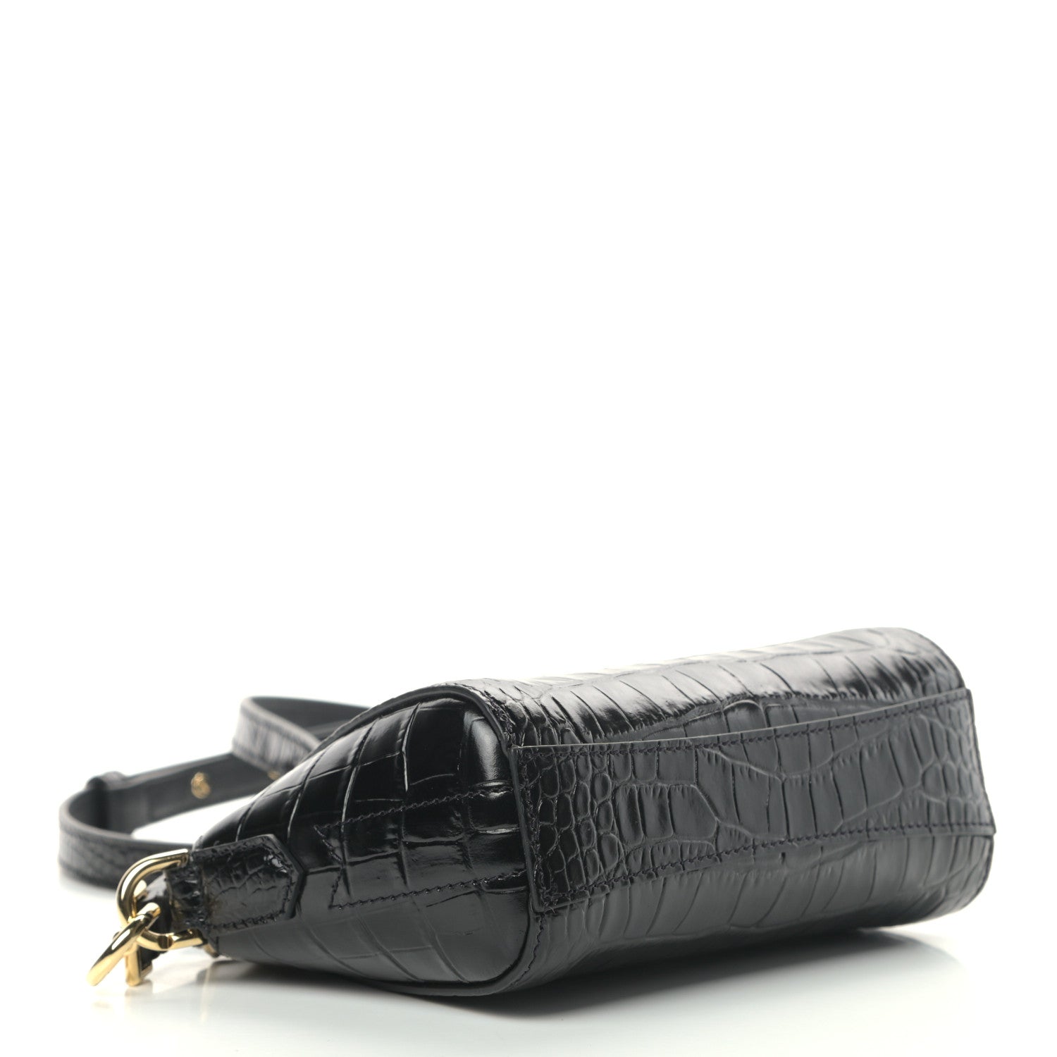Givenchy Calfskin Crocodile Embossed Nano Antigona Black 4 of 8