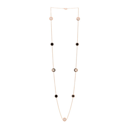 Bulgari 18K Rose Gold Black Onyx Mother of Pearl BVLGARI BVLGARI Long Station Necklace 3 of 4