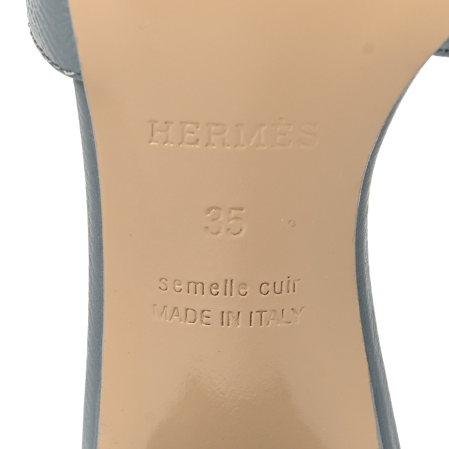 Hermes Epsom Oasis Sandals 35 Gris Antarctique 8 of 10