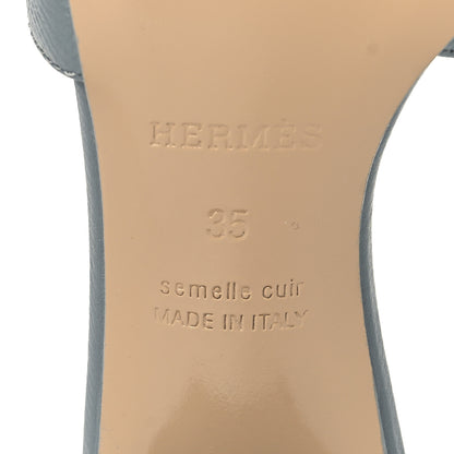 Hermes Epsom Oasis Sandals 35 Gris Antarctique 8 of 10