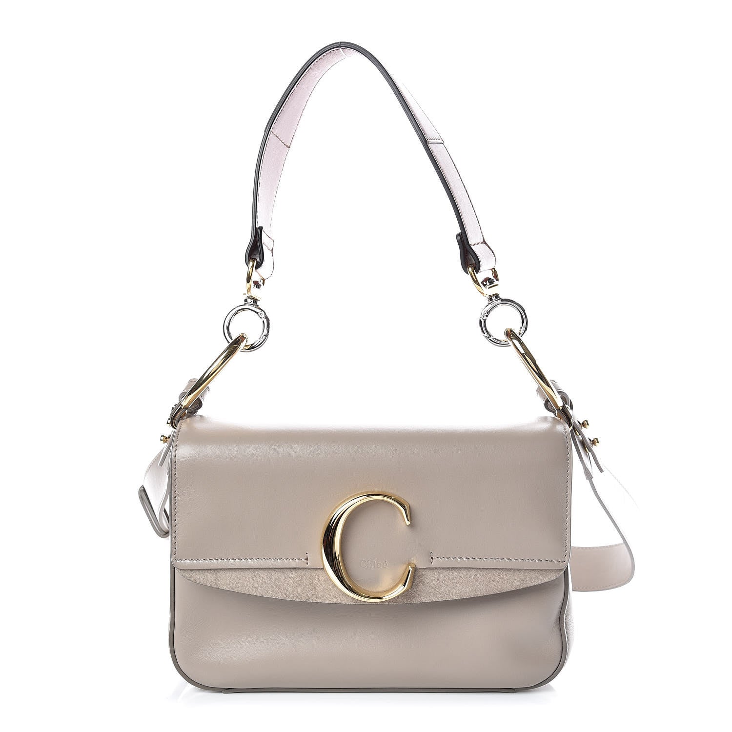 Chloe Calfskin Small C Double Carry Motty Grey 1 of 10