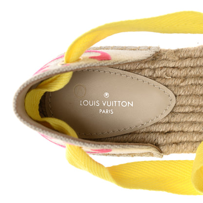 Louis Vuitton Canvas Monogram Starboard Espadrille Flats 37.5 Rose Pop 7 of 8