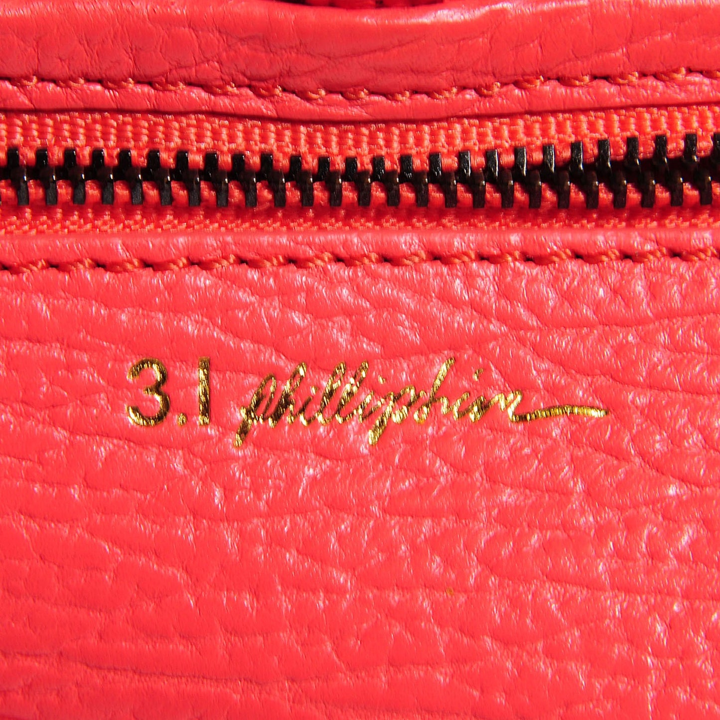 3.1 Textured Calfskin Mini Pashli Satchel Coral