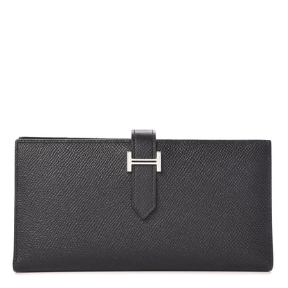 Hermes Epsom Bearn Gusset Wallet Black 1 of 9