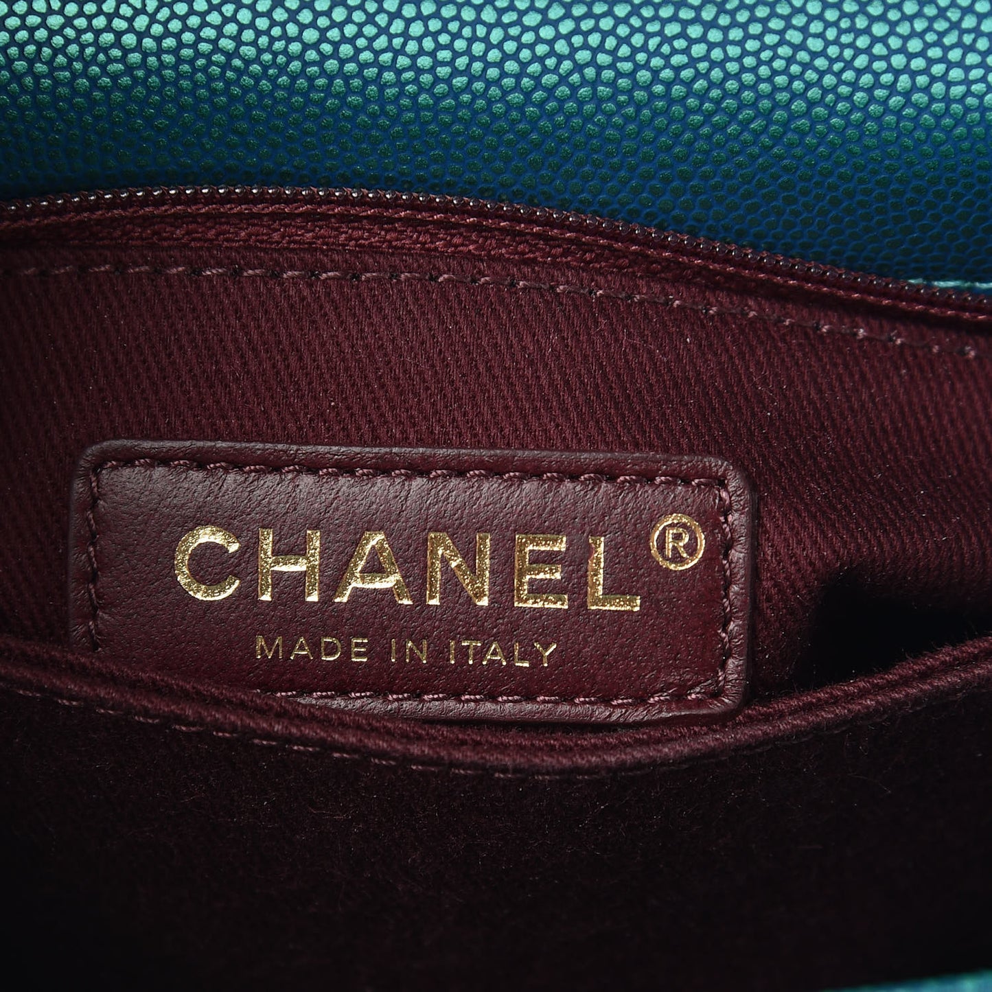 Metallic Caviar Quilted Mini Coco Handle Flap Blue
