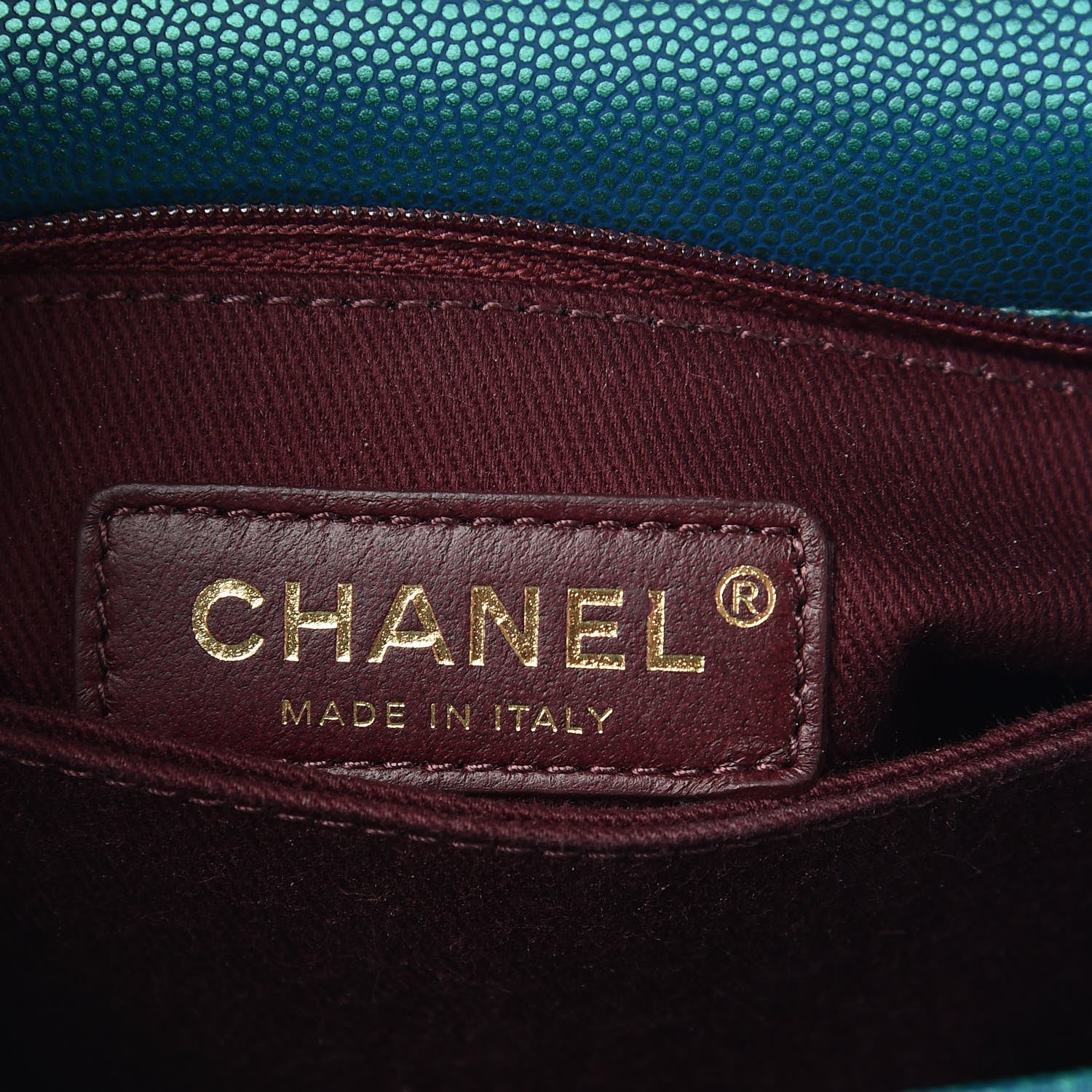 Chanel Metallic Caviar Quilted Mini Coco Handle Flap Blue 6 of 10