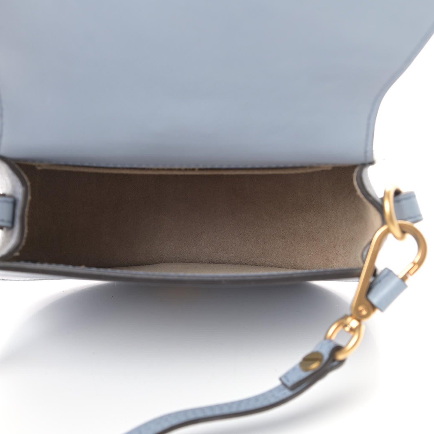 Chloe Calfskin Suede Small Nile Bracelet Bag Cloudy Blue 5 of 11