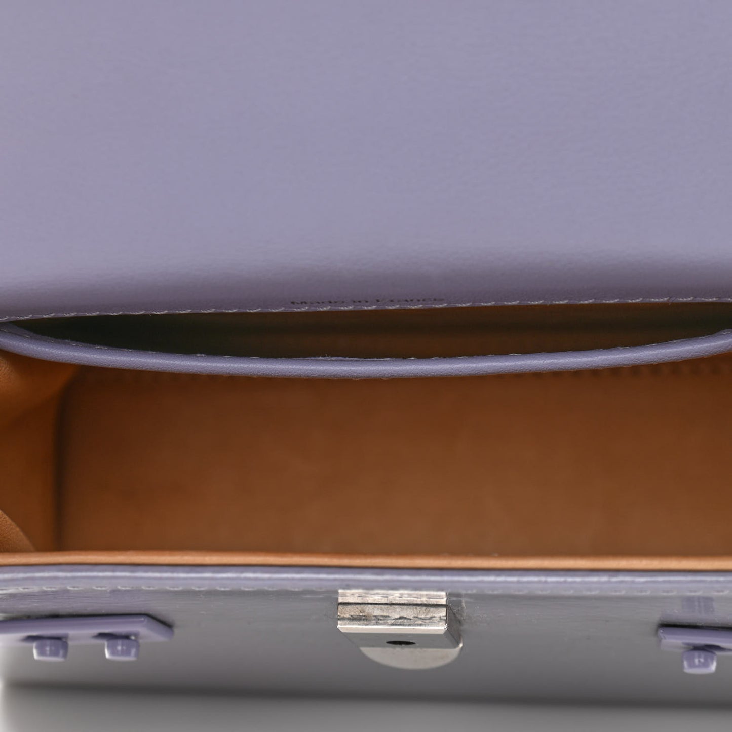 Patent Calfskin Micro Tempete Satchel Lilas