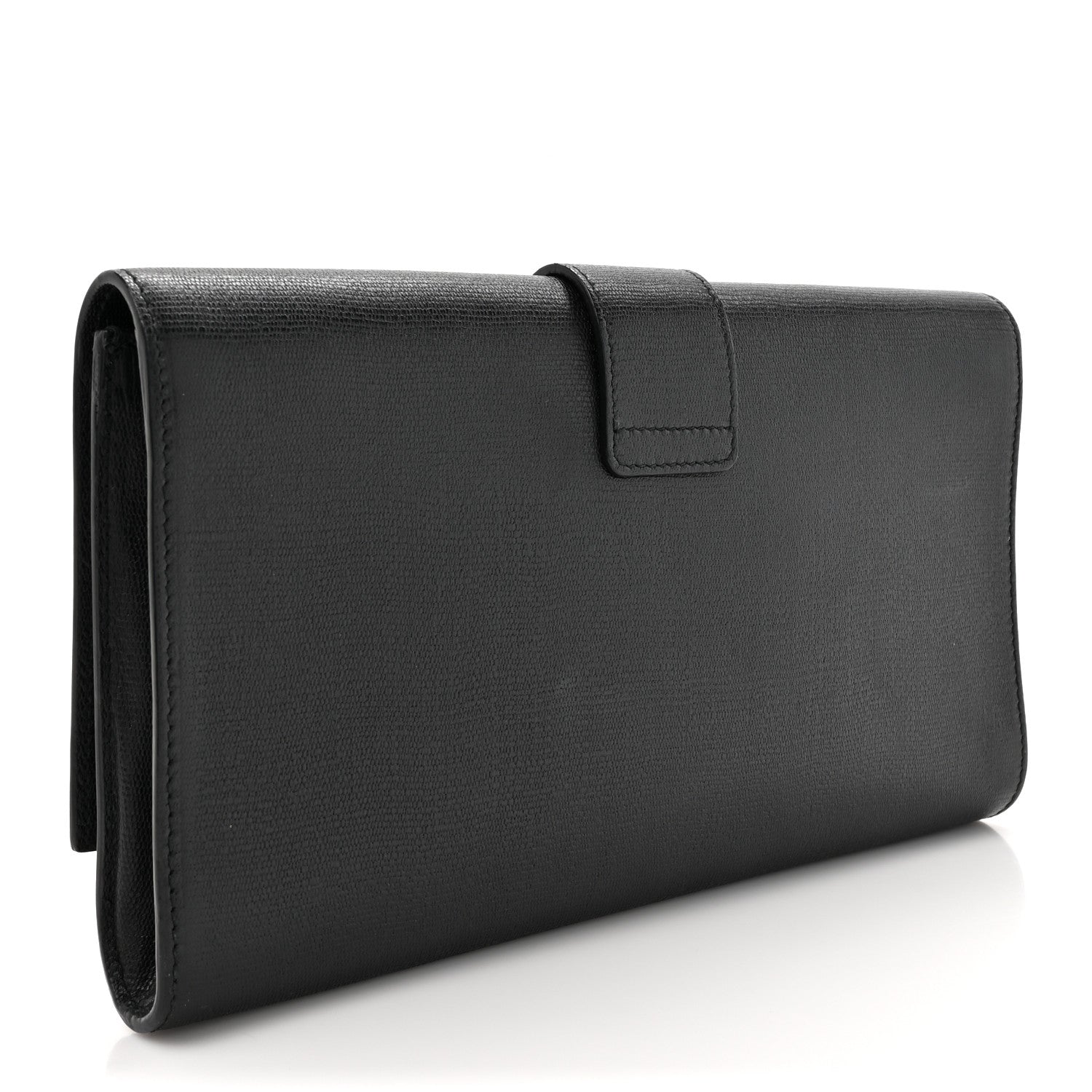 Saint Laurent Textured Calfskin Classic Y Ligne Clutch Black 3 of 11