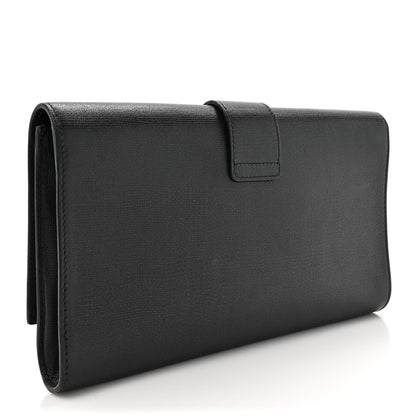 Saint Laurent Textured Calfskin Classic Y Ligne Clutch Black 3 of 11