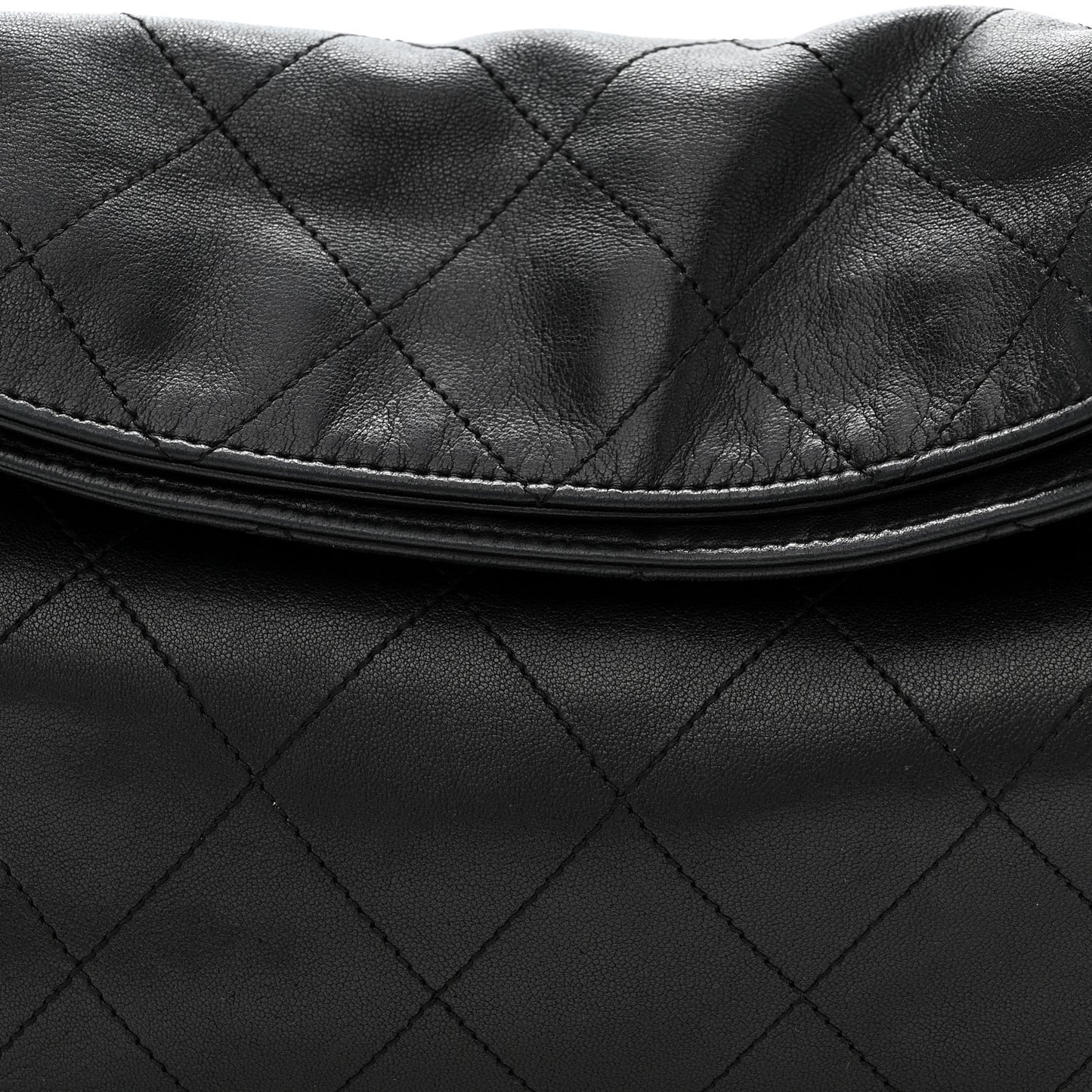 Lambskin Stitched Medium Ultimate Soft Tote Black