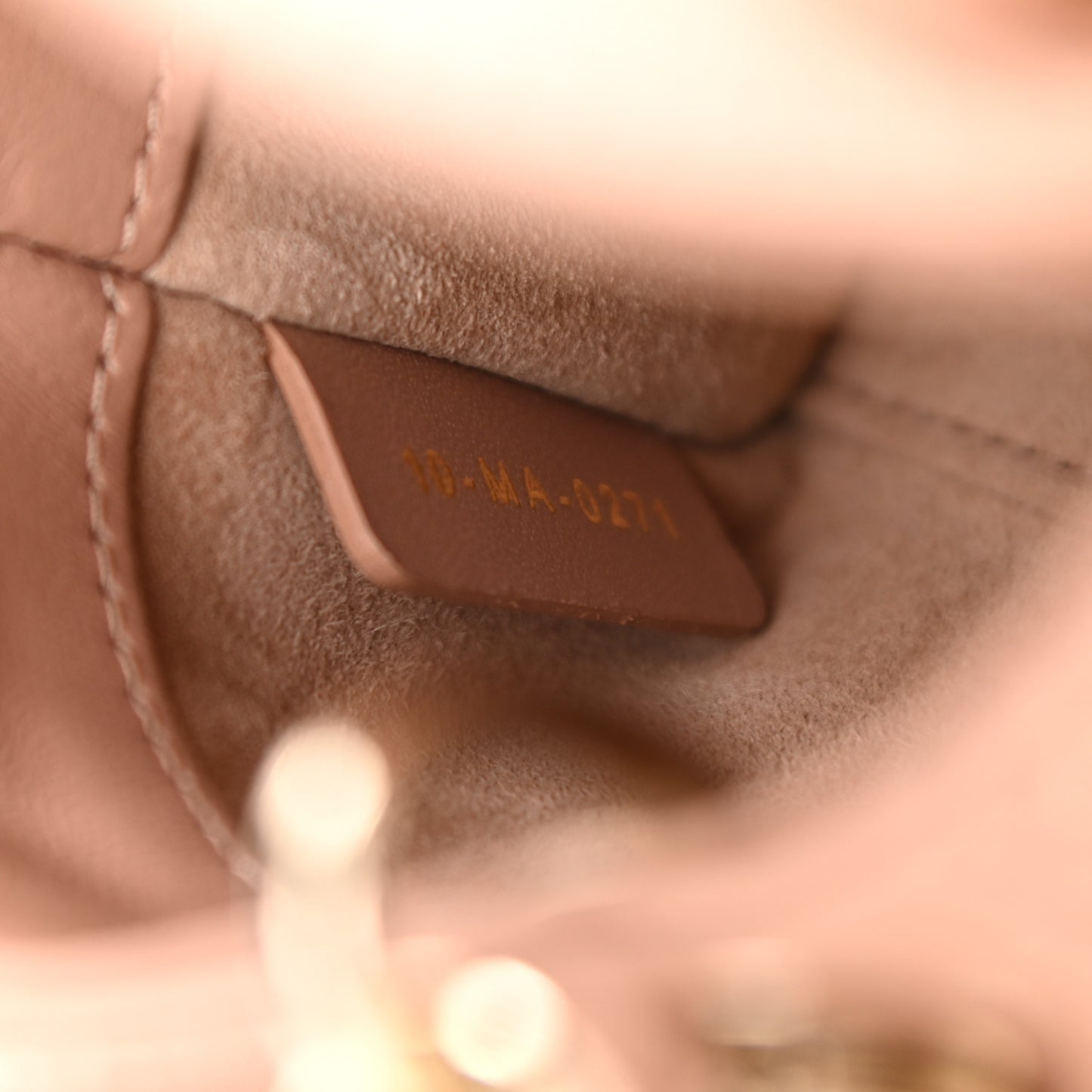 Lambskin Cannage Micro Lady Dior Rose Des Vents