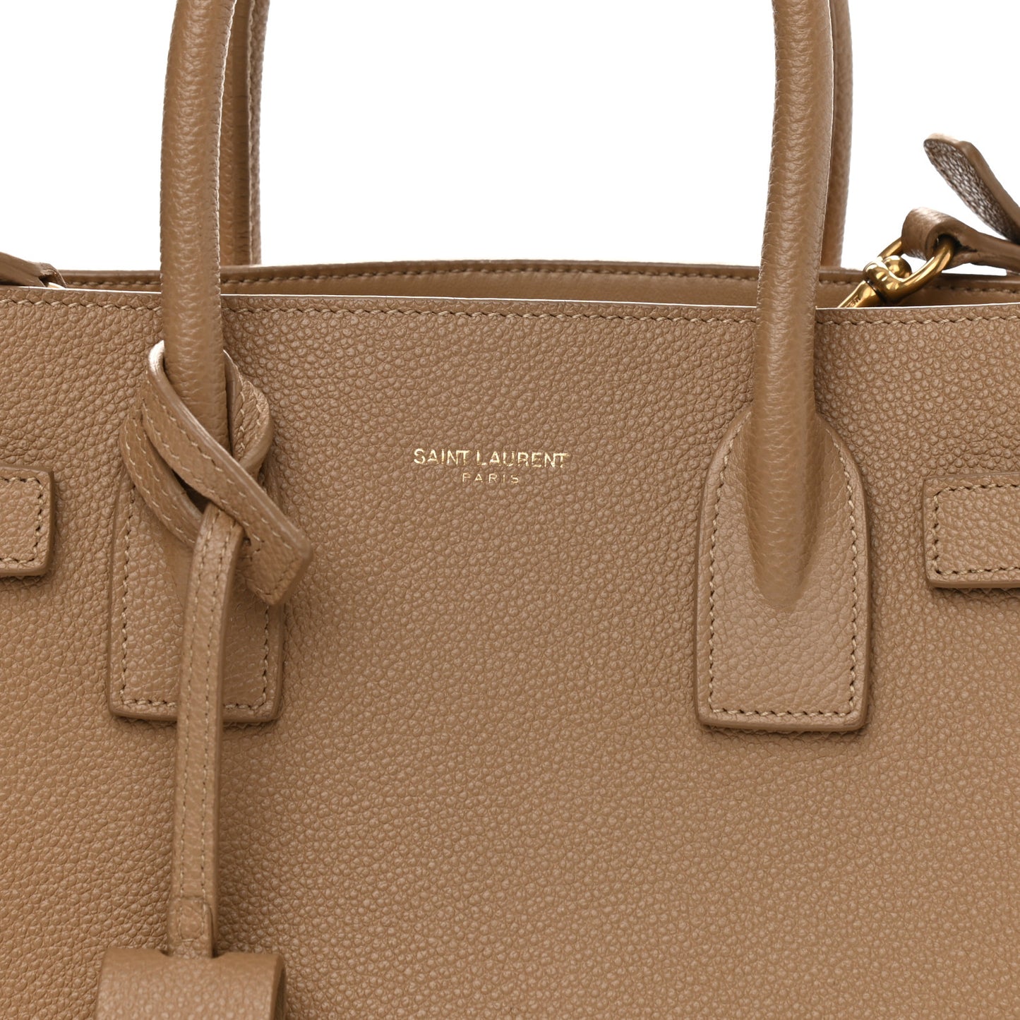 Grained Calfskin Baby Sac De Jour Taupe