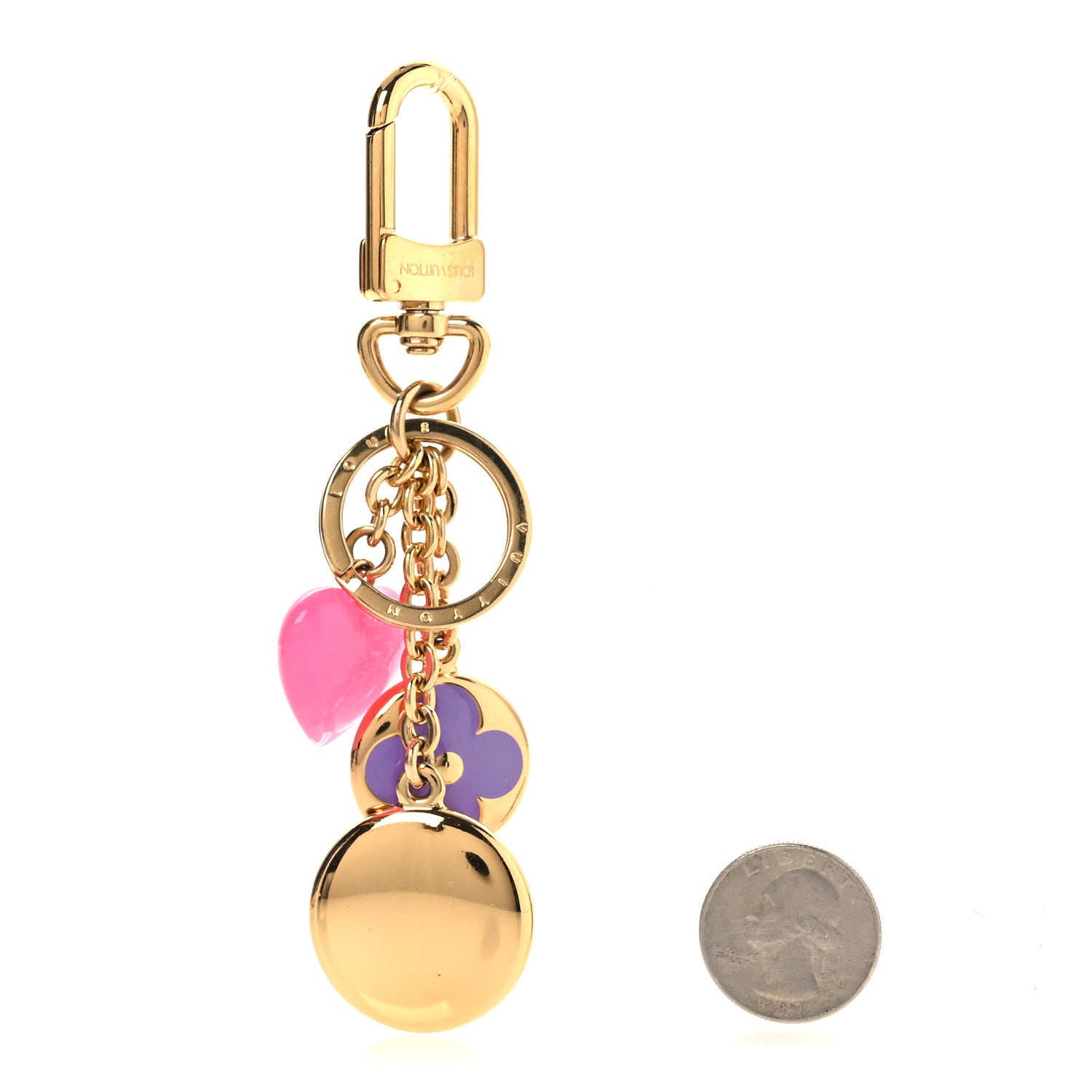 Louis Vuitton Coeurs Heart Bag Charm Key Holder Pink 2 of 3