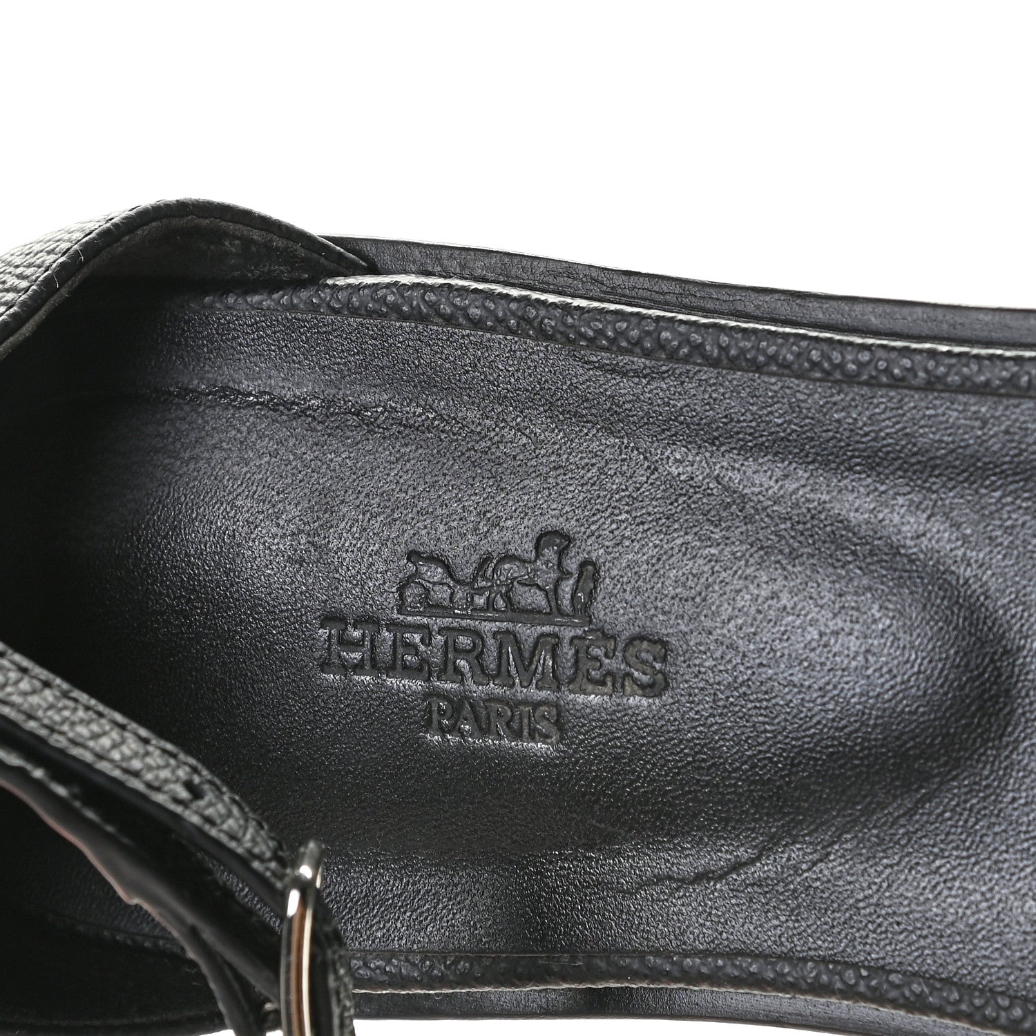 Hermes Epsom Santorini Sandals 38 Black 13 of 14
