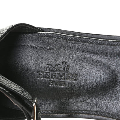 Hermes Epsom Santorini Sandals 38 Black 13 of 14