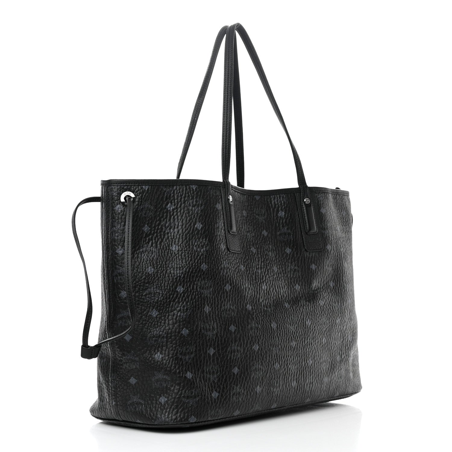 MCM Visetos Large Liz Reversible Shopper Tote Black 5 of 21