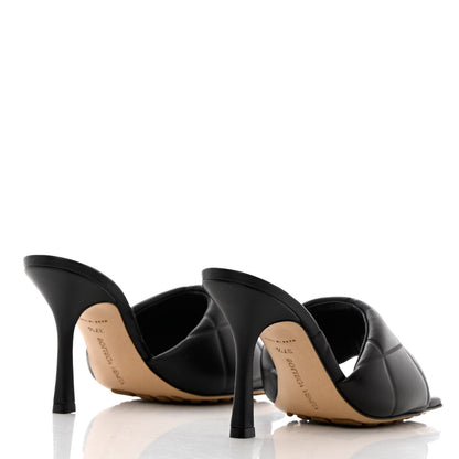 Bottega Veneta Nappa Quilted Rubber Lido Mule Sandals 37.5 Black 4 of 7