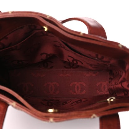 Chanel Calfskin Stitch Small Surpique Tote Brown 4 of 9