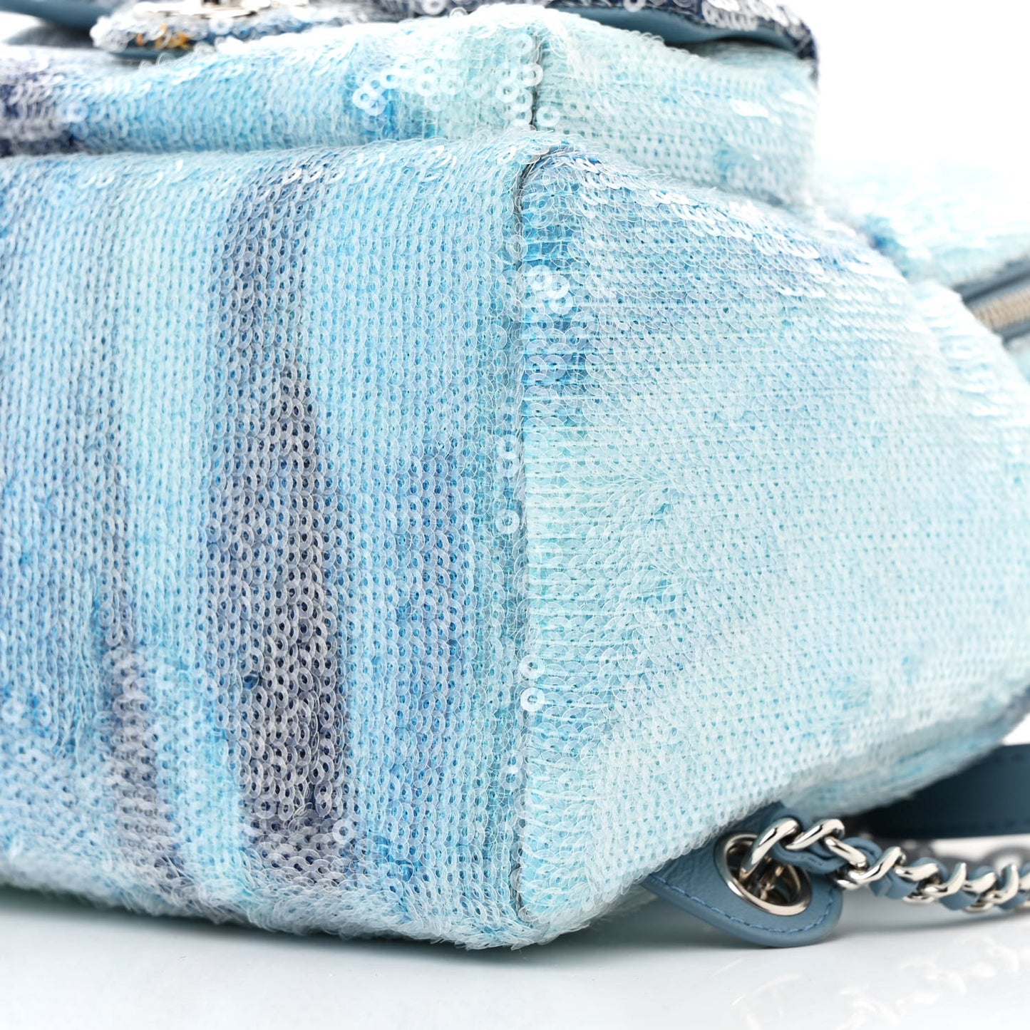 Sequin Tri-color Waterfall Backpack Light Blue