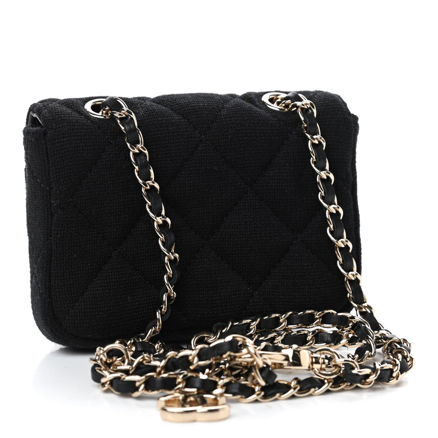 Chanel Jersey Quilted Belt Bag Black 2 of 4