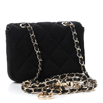 Chanel Jersey Quilted Belt Bag Black 2 of 4