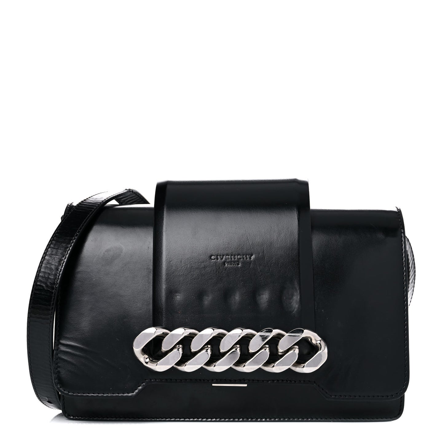 Calfskin Infinity Flap Bag Black