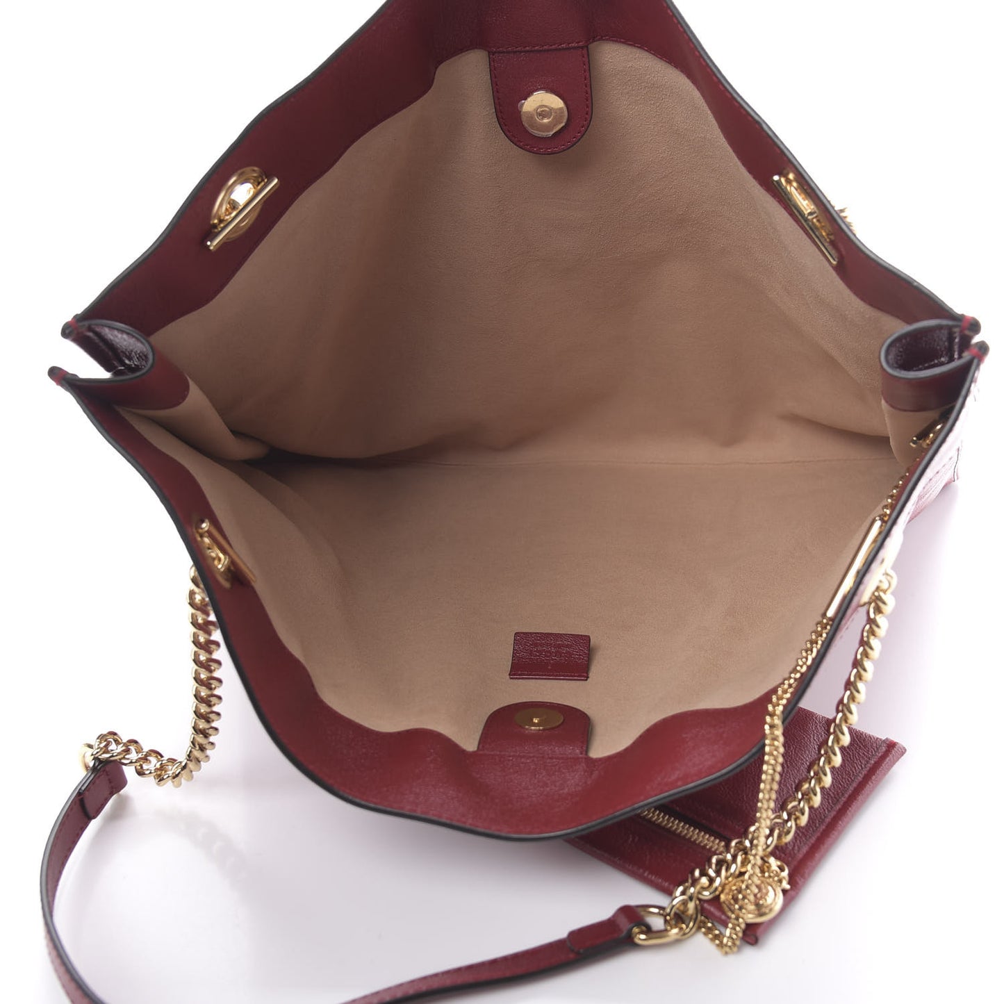 Calfskin Large Rajah Chain Tote Romantic Cherry