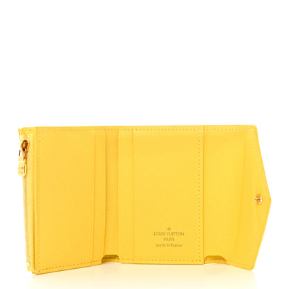 Louis Vuitton Damier Azur Zoe Wallet Jaune Pale 5 of 9