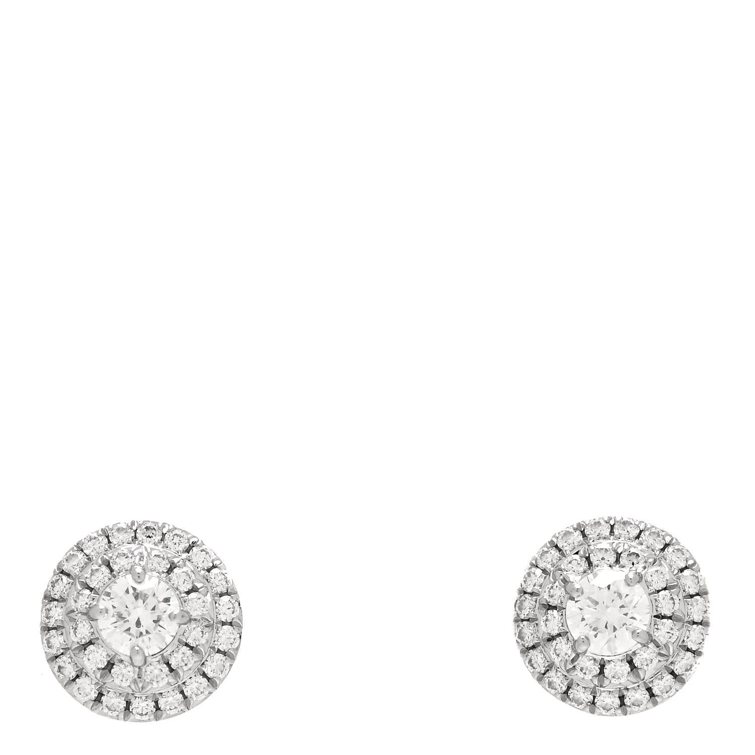Tiffany Platinum Diamond .60ctw Soleste Earrings 1 of 4