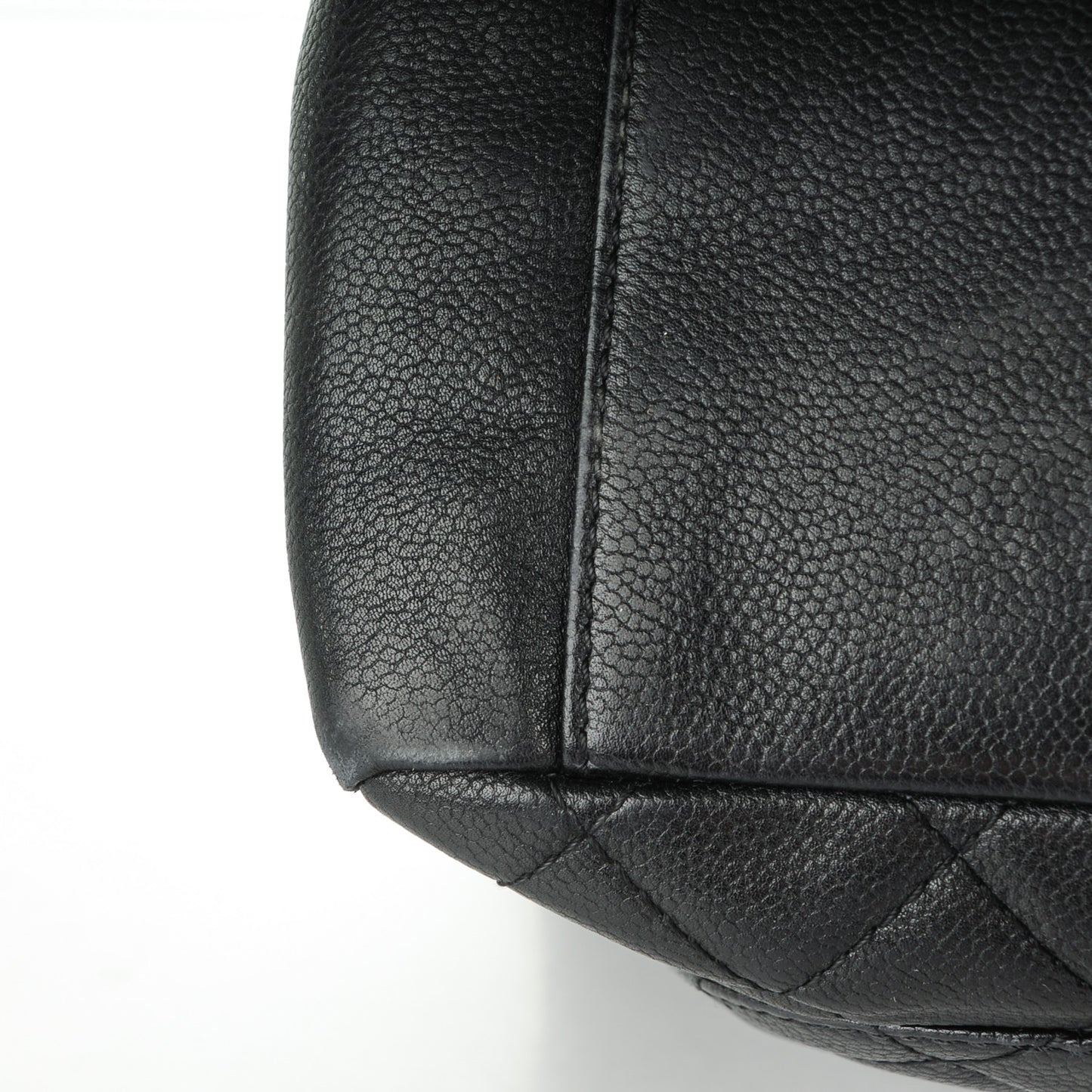 Caviar Quilted Grand Shopping Tote GST Black