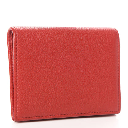 Prada Vitello Grain Bi-Fold Wallet Fuoco 3 of 8