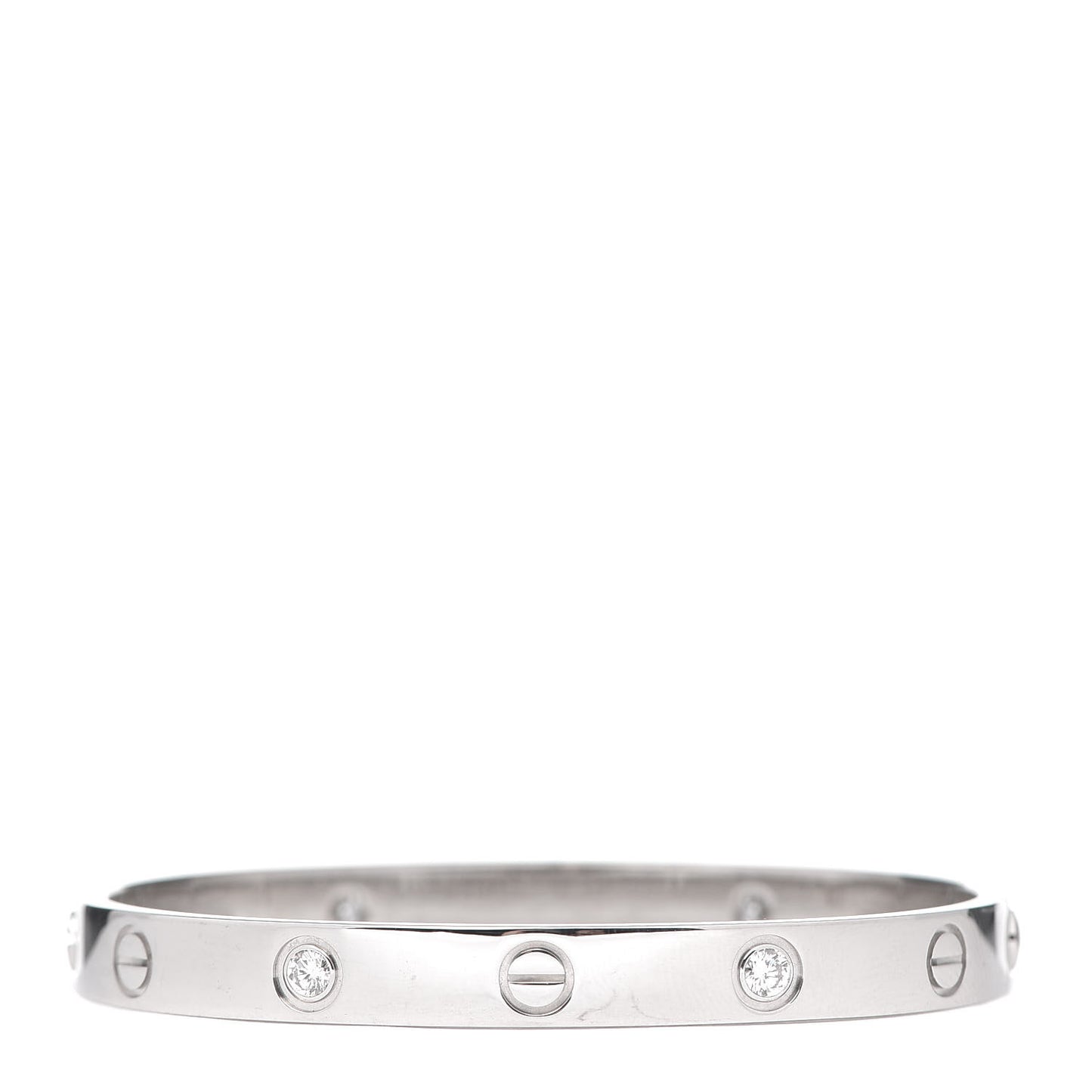18K White Gold 4 Diamond LOVE Bracelet 16