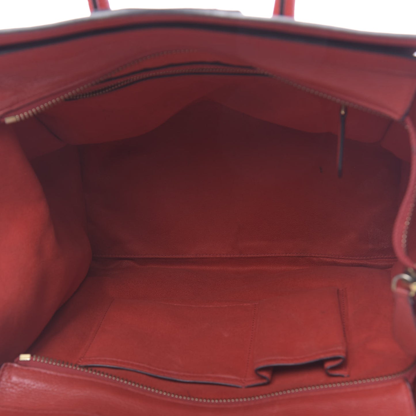 Drummed Calfskin Mini Luggage Red