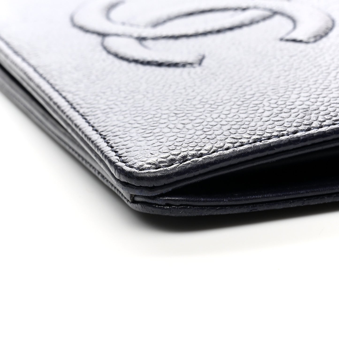 Caviar Timeless CC Yen Wallet Dark Blue