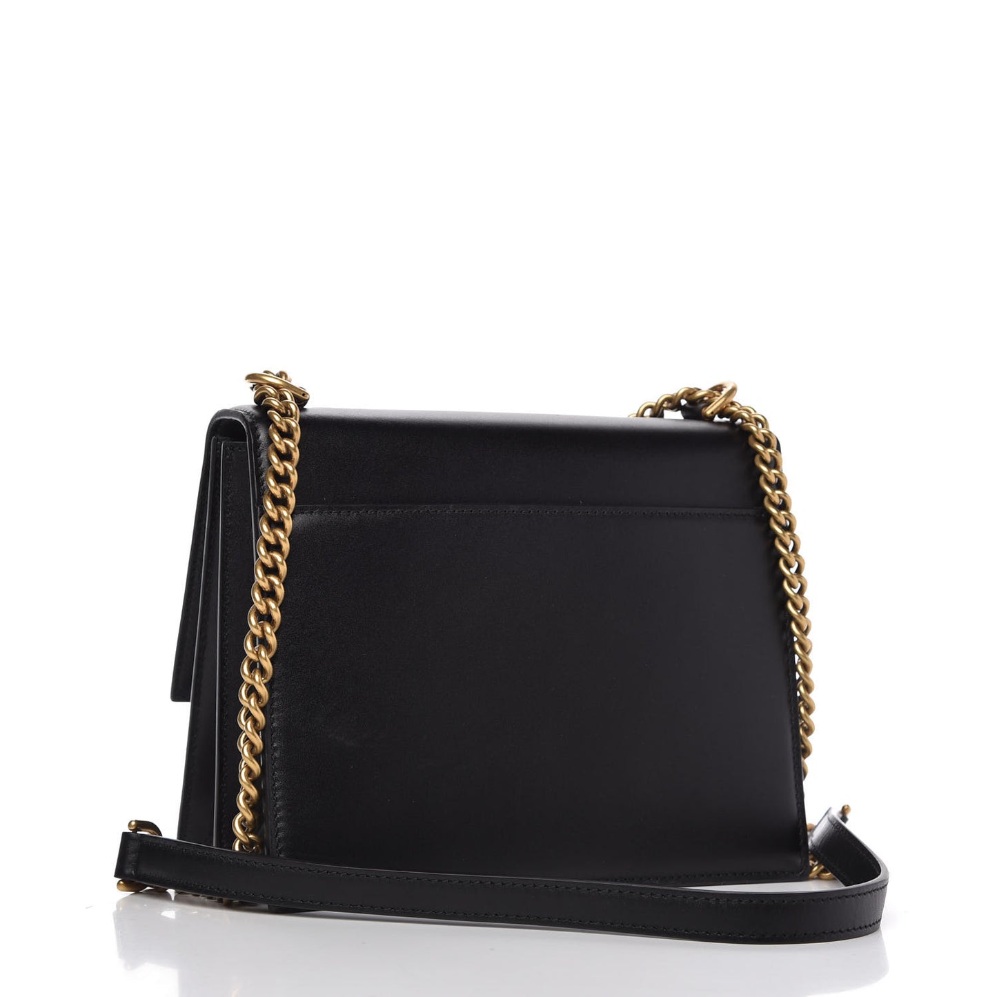 Box Calfskin S Sharp Chain Shoulder Bag Black